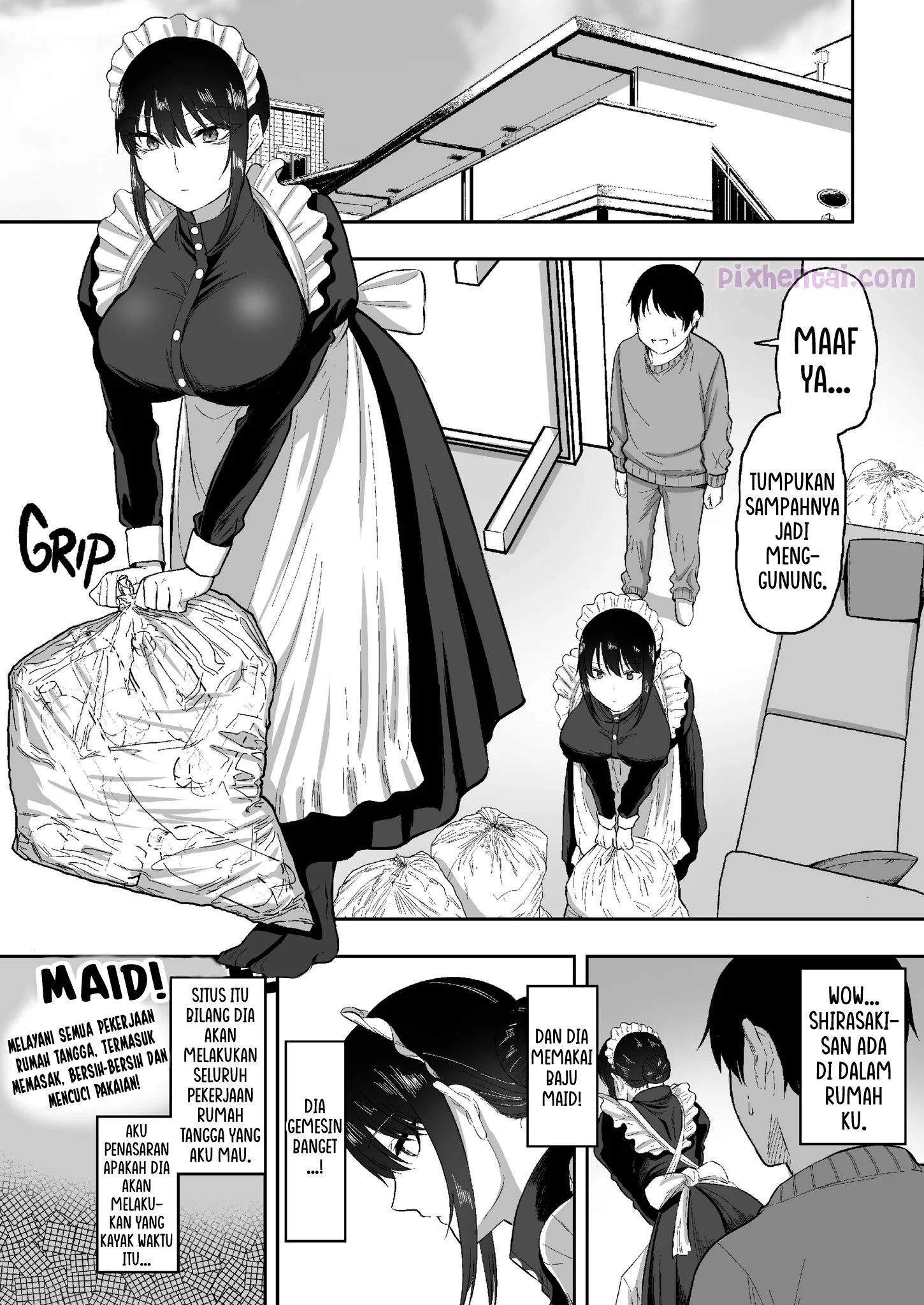 Komik hentai xxx manga sex bokep Maid no Shirasaki-san ni Gohoushi Shite Morau Hanashi 6